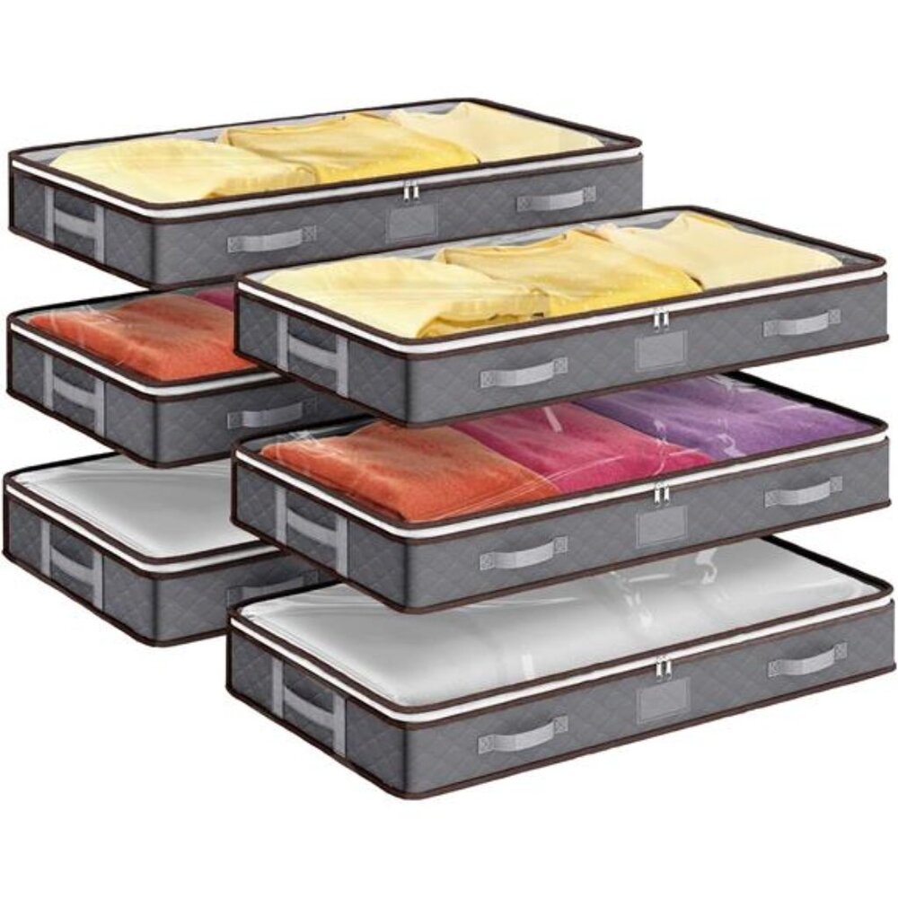 Under Bed Storage Bag 6 Pack Underbed Storage Containers Large Capacity Clothes